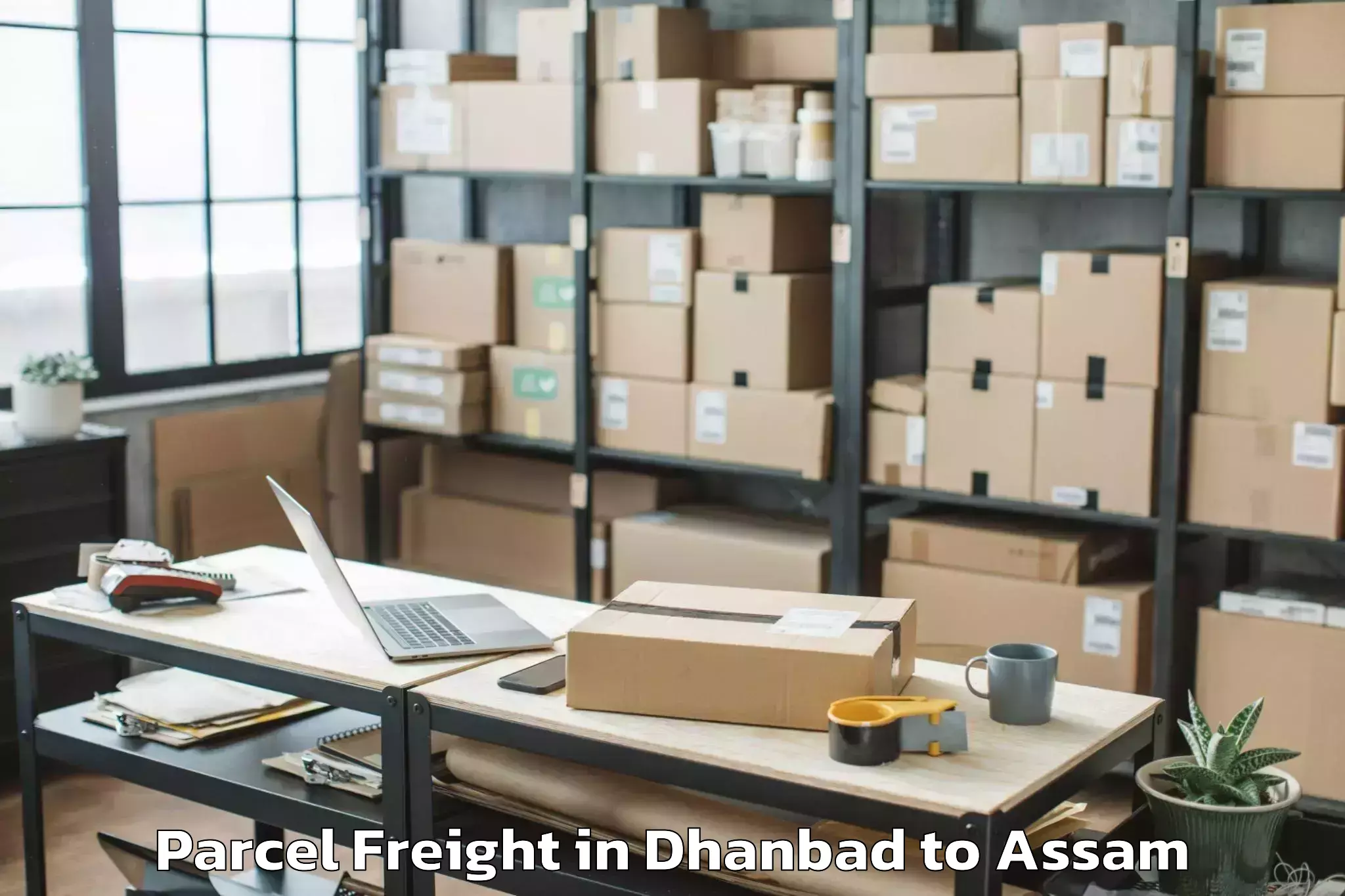 Hassle-Free Dhanbad to Dhing Town Parcel Freight